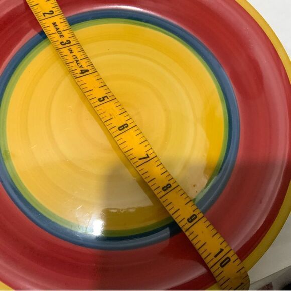 Set of 2 Royal Norfolk Mambo Stoneware 1 Dinner Plate 10 3/4" &1 soup bowl 7.5” - Picture 7 of 9